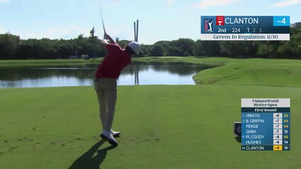 Luke Clanton sinks 27-foot birdie putt on No. 2 at Mexico Open