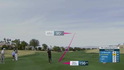 Andrew Putnam pours in 25-foot birdie putt on No. 11 at The American Express