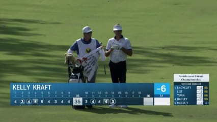 Kelly Kraft holes out for Eagle on No. 14 at Sanderson Farms