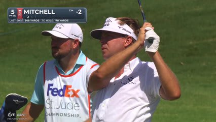 Keith Mitchell's 174-yard approach sets up birdie on No. 5 at FedEx St. Jude