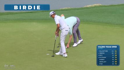 Michael Kim sinks 8-foot birdie putt on No. 3 at Valero