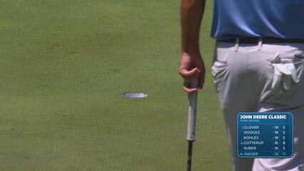 Stephan Jaeger sinks 35-foot birdie putt on No. 12 at John Deere