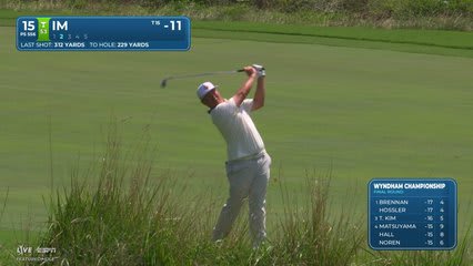 Sungjae Im sinks 2-foot putt for birdie on No. 15 at Wyndham