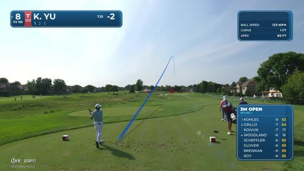 Kevin Yu hits tee shot to 10 feet, sets up birdie on No. 8 at 3M Open