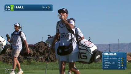 Harry Hall's drive to 58 feet sets up birdie on No. 14 at Bank of Utah