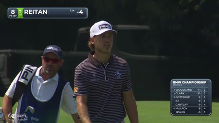Kristoffer Reitan sinks 3-foot putt for birdie on No. 8 at BMW Championship