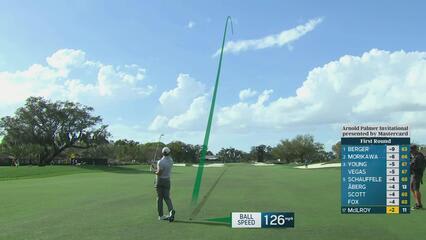 Rory McIlroy hits 181-yard approach to 24 feet, sets up birdie on No. 12 at Arnold Palmer