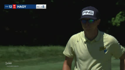 Brandon Hagy birdies No. 12 at John Deere