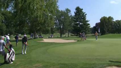 Scott Dunlap chips-in from rough on No. 7 at Ally Challenge