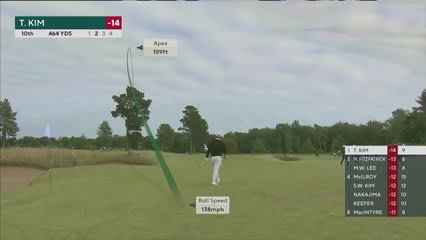 Tom Kim's 202-yard approach sets up birdie on No. 10 at Genesis Scottish Open