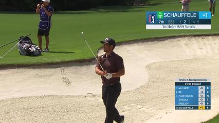 Xander Schauffele reaches par-5 No. 7 in two, makes birdie at Truist Championship