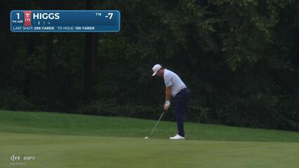Harry Higgs gets up-and-down from 129 yards for birdie on No. 1 at John Deere