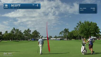 Adam Scott hits 259-yard approach to 15 feet, sets up birdie on No. 18 at Sony Open