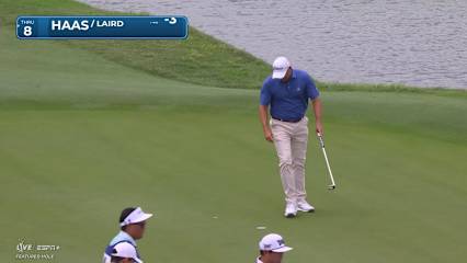 Bill Haas makes birdie on No. 17 at Zurich Classic