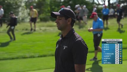 Aaron Rai sinks 21-foot birdie putt on No. 16 at RBC Canadian