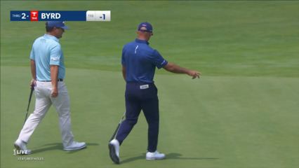 Jonathan Byrd drains a 33-footer for birdie at Rocket Mortgage