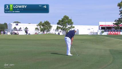 Shane Lowry pours in 14-foot birdie putt on No. 3 at Texas Children's