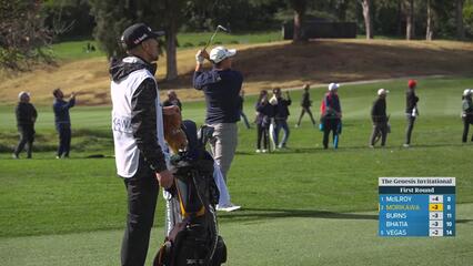 Collin Morikawa hits 166-yard approach to 15 feet, sets up birdie on No. 9 at The Genesis