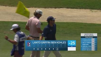 Griffin/Kohles makes eagle putt on No. 7 at Zurich Classic