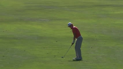 Will Wilcox hits a beauty setting up tap-in birdie putt at Frys.com Open