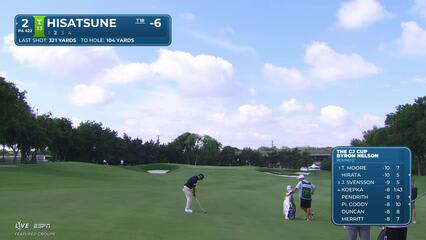 Ryo Hisatsune's 101-yard approach sets up birdie on No. 2 at THE CJ CUP