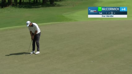 Ryan McCormick drops birdie putt at Simmons Bank Open