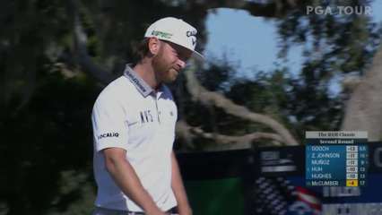 Tyler McCumber's nice shot from waste area and birdie at The RSM Classic