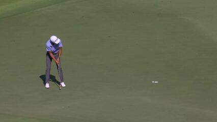 Ricky Castillo sinks 10-foot birdie putt on No. 9 at The RSM Classic