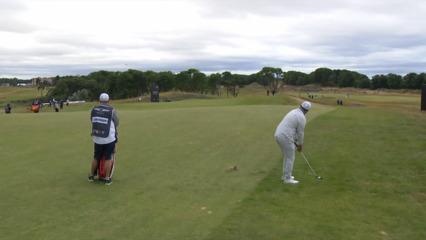 Romain Langasque pitches it close to set up birdie at Genesis Scottish Open