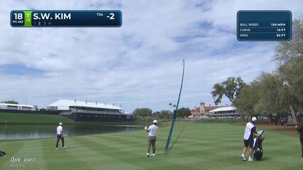 Si Woo Kim hits 180-yard approach to 11 feet, sets up birdie on No. 18 at THE PLAYERS