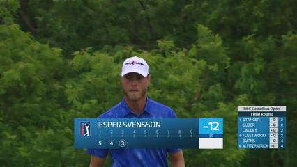 Jesper Svensson sinks 19-foot birdie putt on No. 3 at RBC Canadian