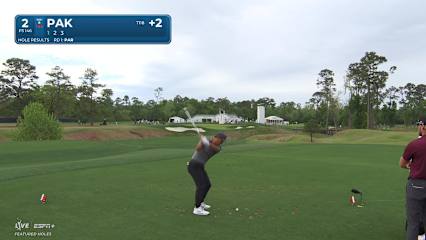 John Pak uses the slope to set up birdie at Houston Open
