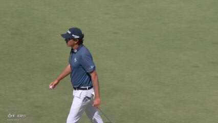 Nico Echavarria sinks 9-foot birdie putt on No. 16 at Arnold Palmer