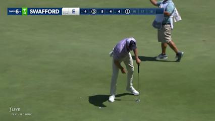 Hudson Swafford sinks a 23-foot birdie putt at AT&T Byron Nelson