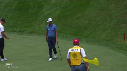 Scott Harrington's putt for birdie at John Deere