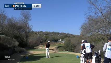 Thomas Pieters throws a dart to set up birdie at WGC-Dell Match Play