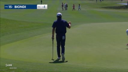 Fred Biondi makes birdie putt form fringe at Mexico Open