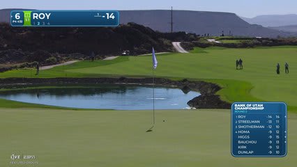 Kevin Roy gets up-and-down from 154 yards for birdie on No. 6 at Bank of Utah