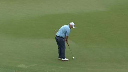 Braden Thornberry makes birdie on the par-4 16th at Myrtle Beach