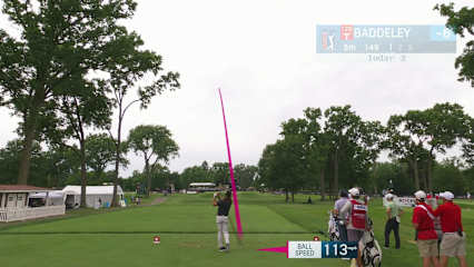 Aaron Baddeley dials in tee shot and birdies at Rocket Mortgage