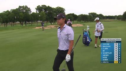 Kensei Hirata sinks 8-foot birdie putt on No. 5 at THE CJ CUP