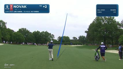 Andrew Novak's 142-yard approach sets up birdie on No. 5 at Truist Championship