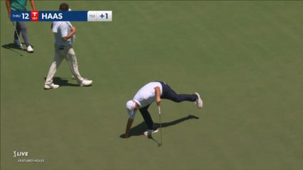 Bill Haas' tee shot rolls back to within 5 feet at Wyndham