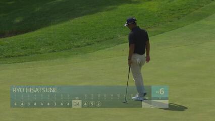 Ryo Hisatsune sinks 12-foot birdie putt on No. 12 at John Deere