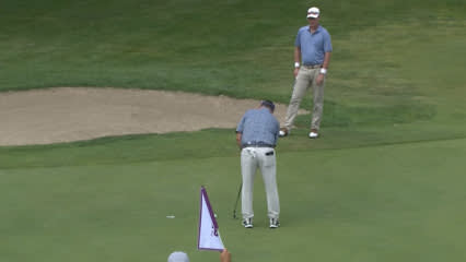 Rod Pampling makes short birdie putt at Ally Challenge