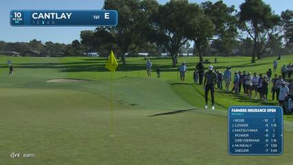 Patrick Cantlay makes birdie on No. 10 at Farmers