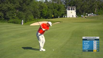 Tom Kim's 79-yard approach sets up birdie on No. 14 at John Deere