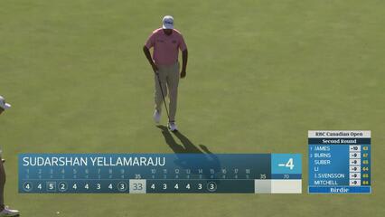 Sudarshan Yellamaraju sinks 18-foot birdie putt on No. 15 at RBC Canadian