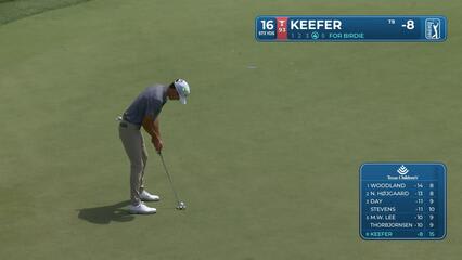 John Keefer sinks 20-foot birdie putt on No. 16 at Texas Children's