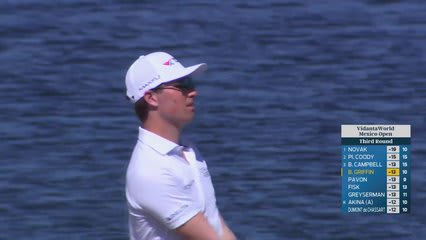 Ben Griffin drains 8-foot putt for birdie on No. 11 at Mexico Open